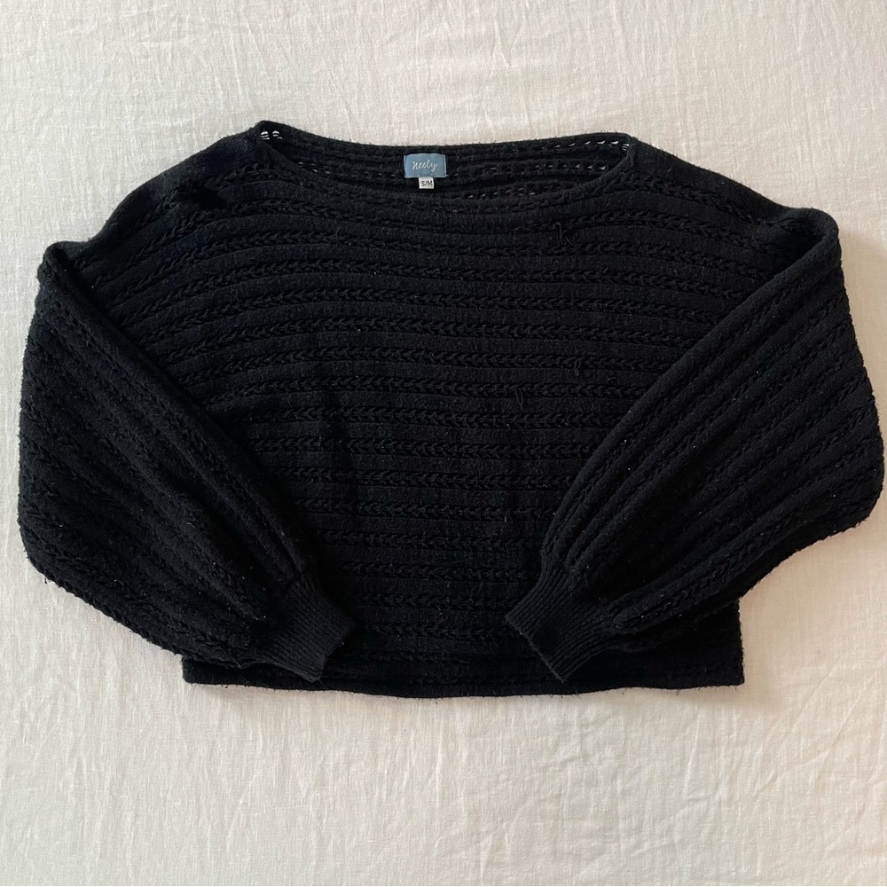 Black Cropped sweater size small/medium